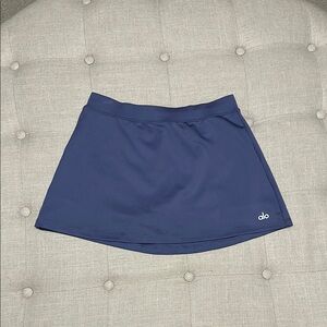 ALO Yoga Airlift Blue-grey Mini A-Line Skirt for Athletic Occasions